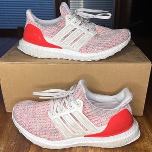 Adidas Ultraboost Women's Running Shoes Red White BOOST Size 7